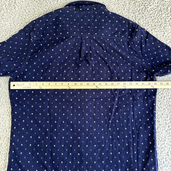 Deus Ex Machina Belbin Shirt Men's XXL Blue Geometric Knit Button Down 2XL - Picture 6 of 11